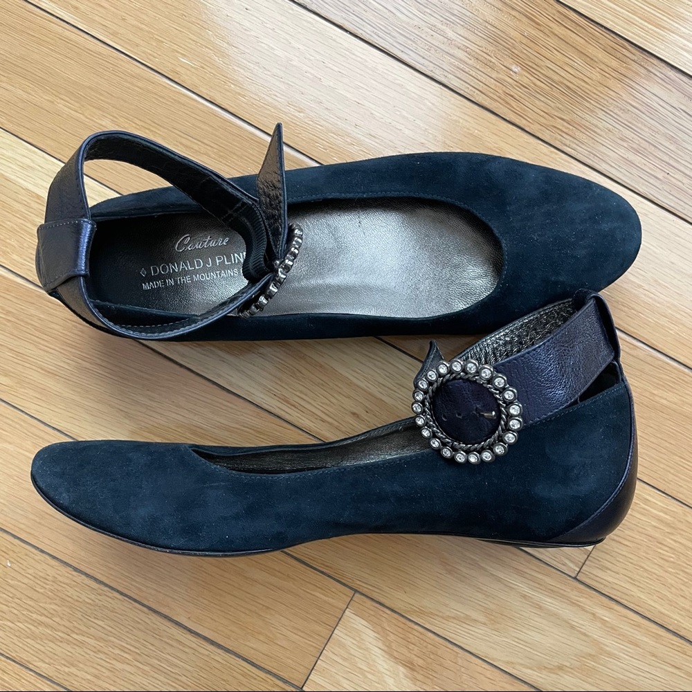 Blue Suede Donald J Pliner Blue Flats